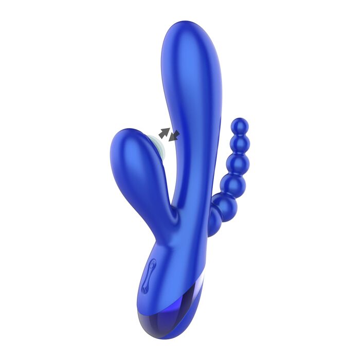 Vibrator Triple Xocoon Triple Love Vibrator Albastru - detalii produs