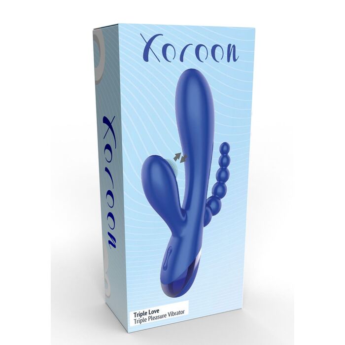 Vibrator Triple Xocoon Triple Love Vibrator Albastru - ambalaj original