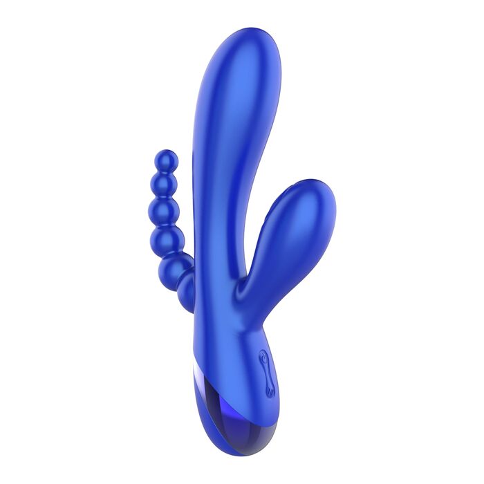 Vibrator Triple Xocoon Triple Love Vibrator Albastru - dimensiuni si specificatii