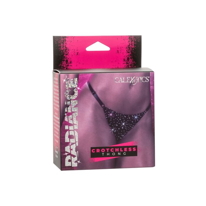 Chilot Crotchless CalExotics Crotchless Thong Negru - ambalaj original