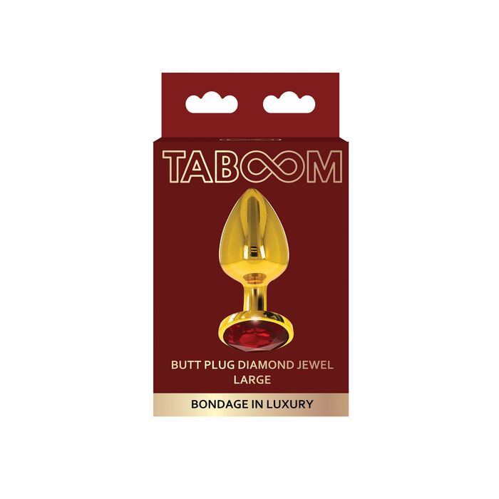 Plug Anal Taboom Butt Plug Diamond Jewel L Auriu - ambalaj original