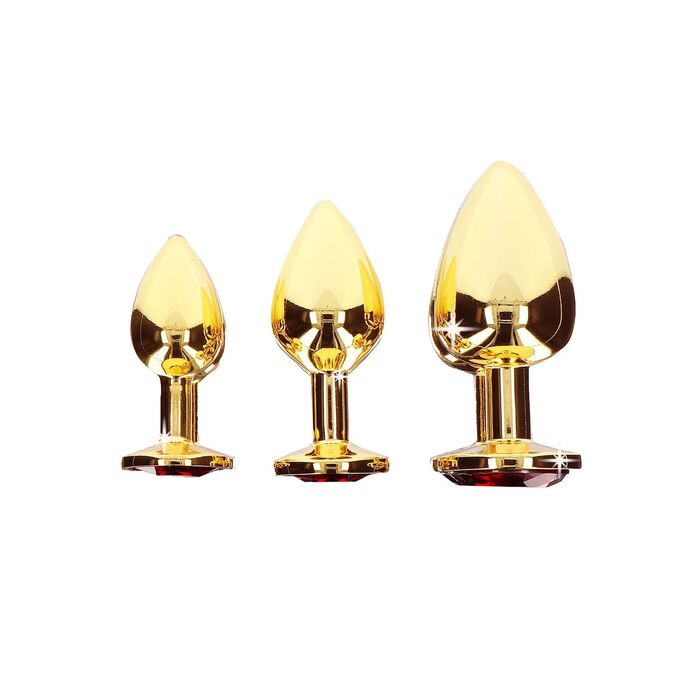 Plug Anal Taboom Butt Plug Diamond Jewel L Auriu - unghi lateral