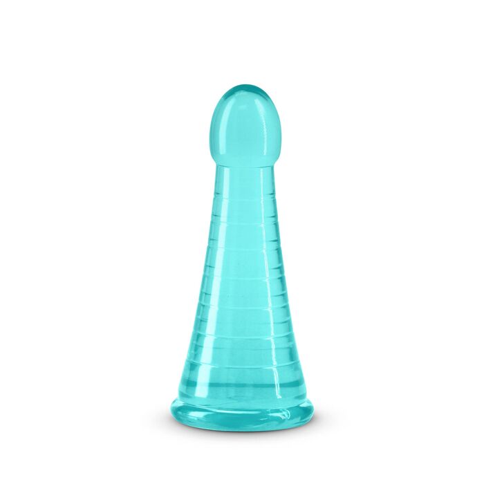 Dildo NS Novelties Fantasia Phoenix verde, forma conica cu inele texturate si baza ovala