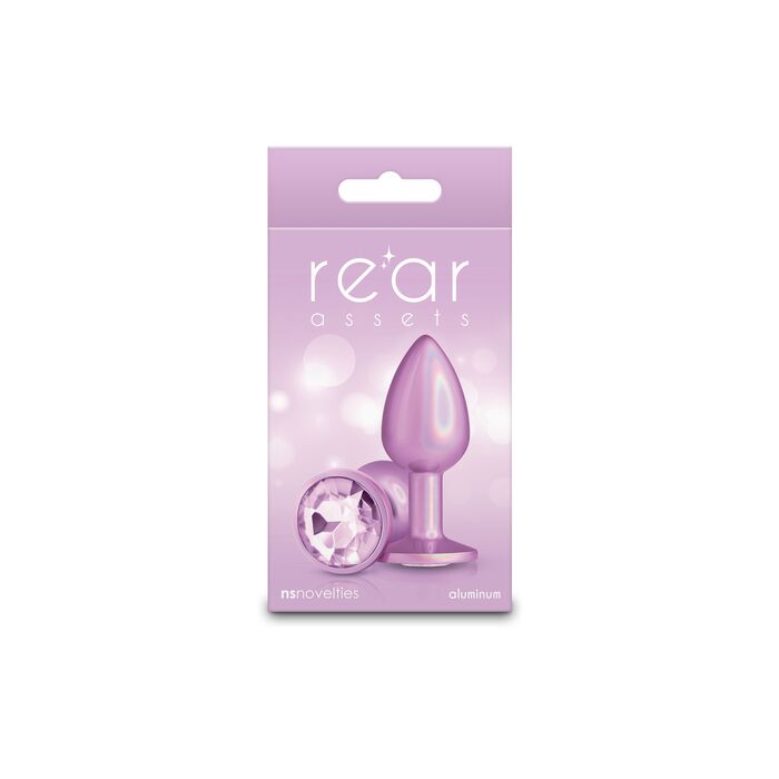 Plug Anal NS Novelties Iridescent Pink Small Roz - unghi lateral