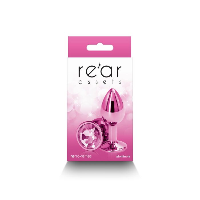 Plug Anal NS Novelties Rear Assets Small Roz - unghi lateral