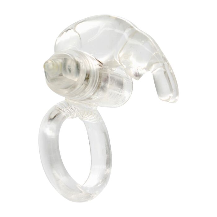 Inel Penian Seven Creations Rabbit Vibrating Cockring Transparent - detalii produs