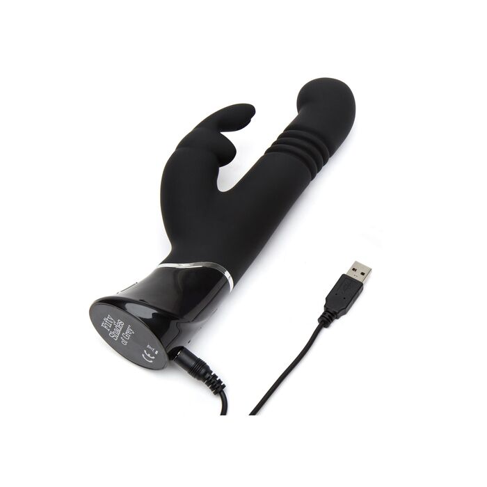Vibrator Rabbit Fifty Shades of Grey Greedy Girl Negru - imagine suplimentara 7