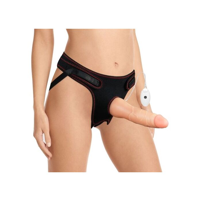 Set Strapon cu Vibrator Easy si chilot, 19 cm