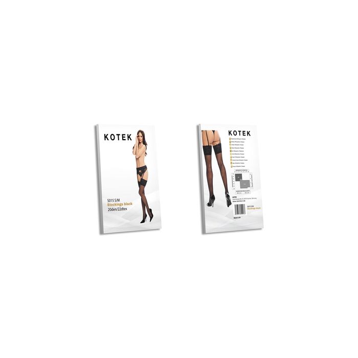 Ciorapi Kotek Stockings S015 Negru - unghi lateral