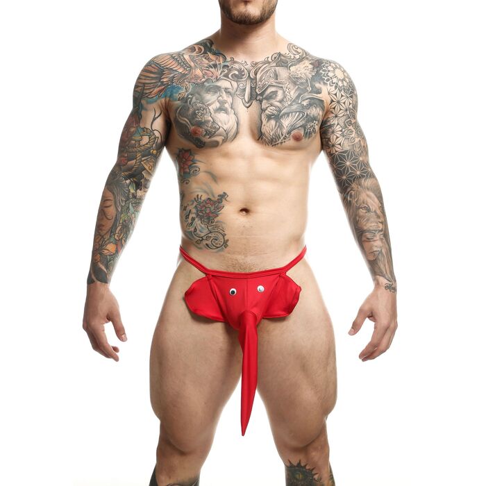 Chilot Barbatesc MOB Eroticwear Elephant Thong Rosu - unghi lateral