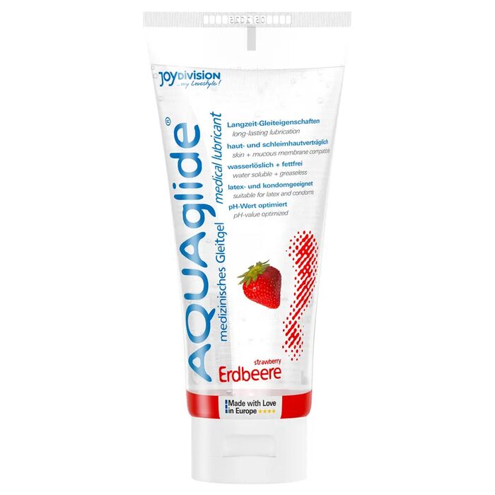 Lubrifiant Joydivision Aquaglide Capsuni 100 ml - imagine suplimentara 3