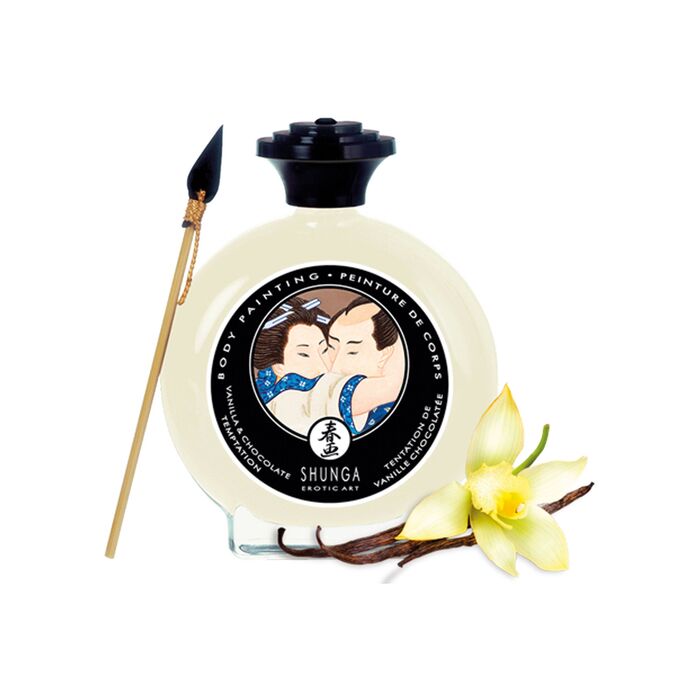 Body Paint Comestibil Shunga Vanilie 100 ml - dimensiuni si specificatii