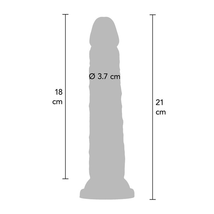 Dildo ToyJoy Deluxe Dual Density Dong TPE 21 cm Natural - imagine suplimentara 5