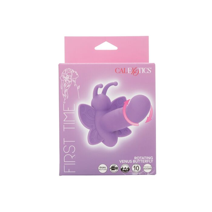 Stimulator Clitoral CalExotics Rotating Venus Butterfly Violet - unghi lateral
