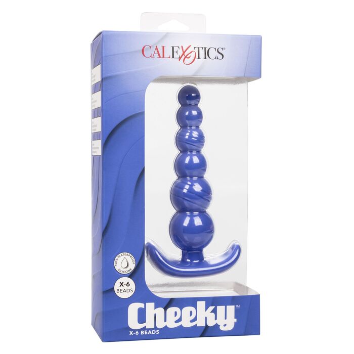 Salbe Anale CalExotics Cheeky X-6 Beads Violet - imagine suplimentara 7