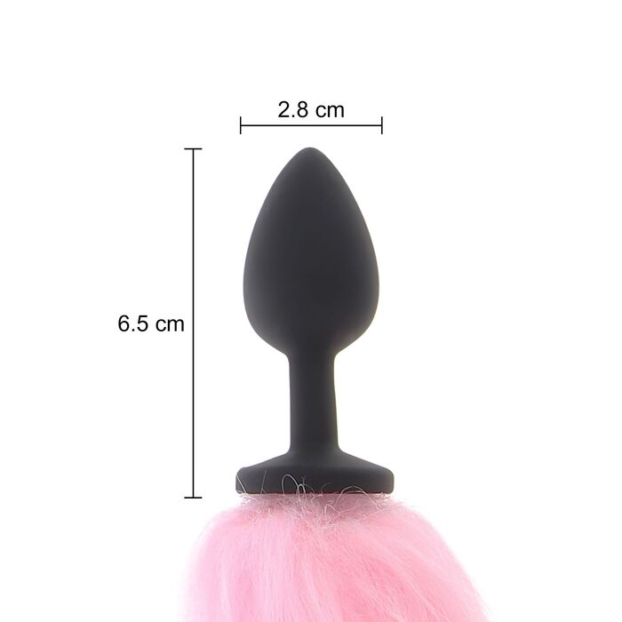 Plug Coada Unicorn LED Taboom Unicorn Tail Buttplug LED Negru - dimensiuni si specificatii