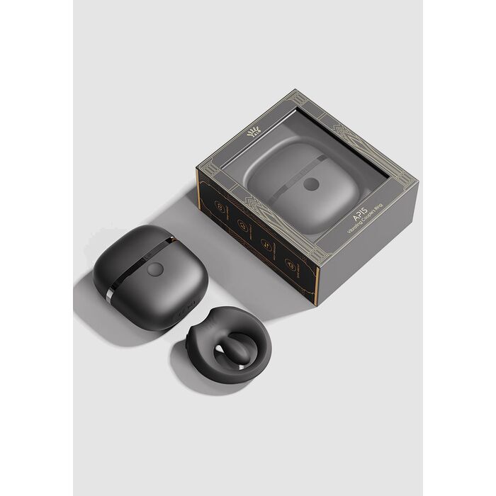 Inel Cuplu Vibrant Zalo Apis Vibrating Couples Ring Negru - unghi lateral