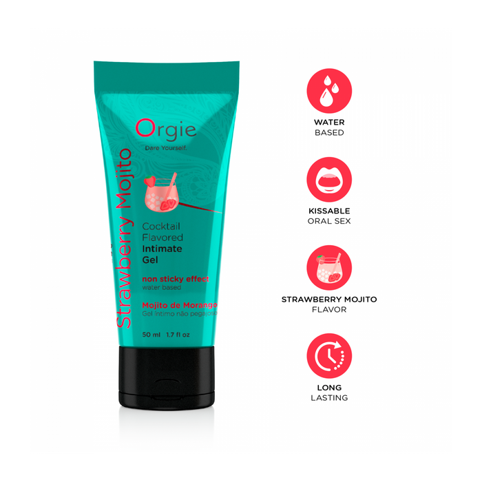 Lubrifiant Orgie, aroma capsuni mojito, 50ml