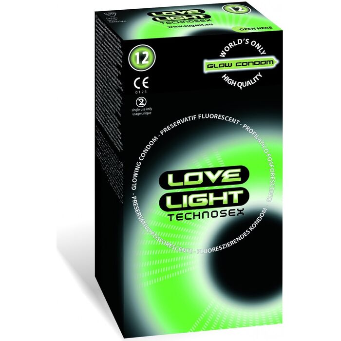 12 Buc. Prezervative Fosforescente Love Light