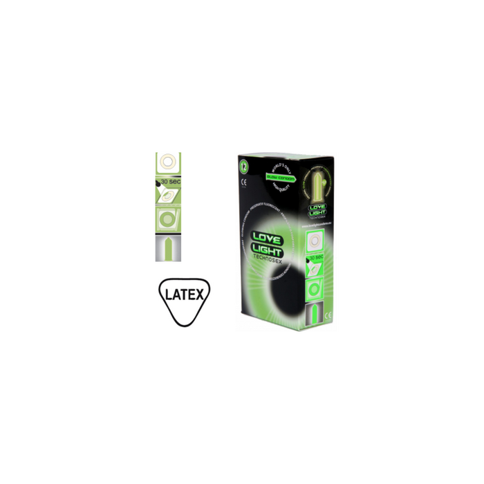 12 Buc. Prezervative Fosforescente Love Light