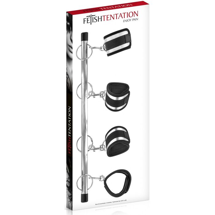 Sistem Imobilizare Fetish Tentation »Spreader Bar Fetish Fantasies Series« Argintiu