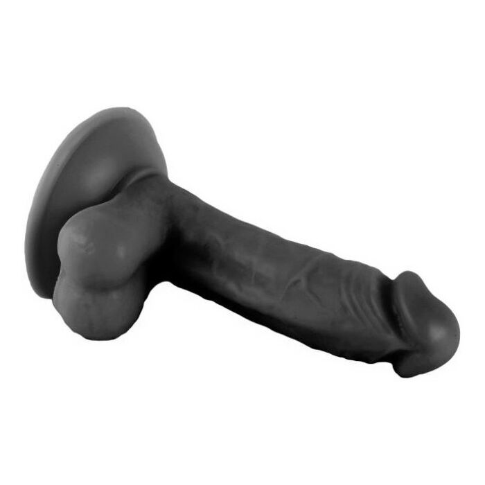 Dildo realist VSCNOVELTY Mr Rude, negru, 18cm_VEDERE LATERALA