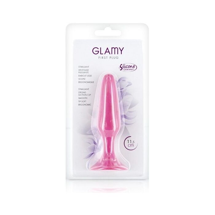 Plug anal GLAMY roz, 12cm