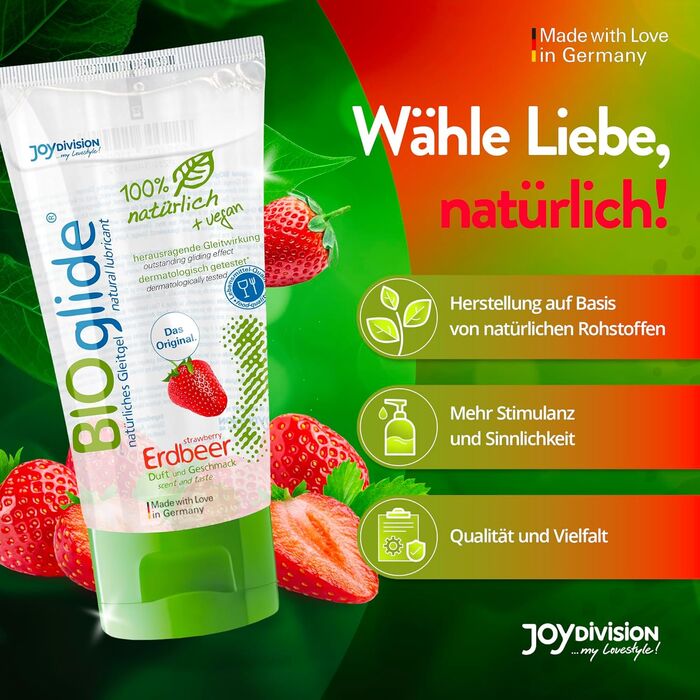 Lubrifiant Joy Division "BioGlide Capsuni" 80ml_4