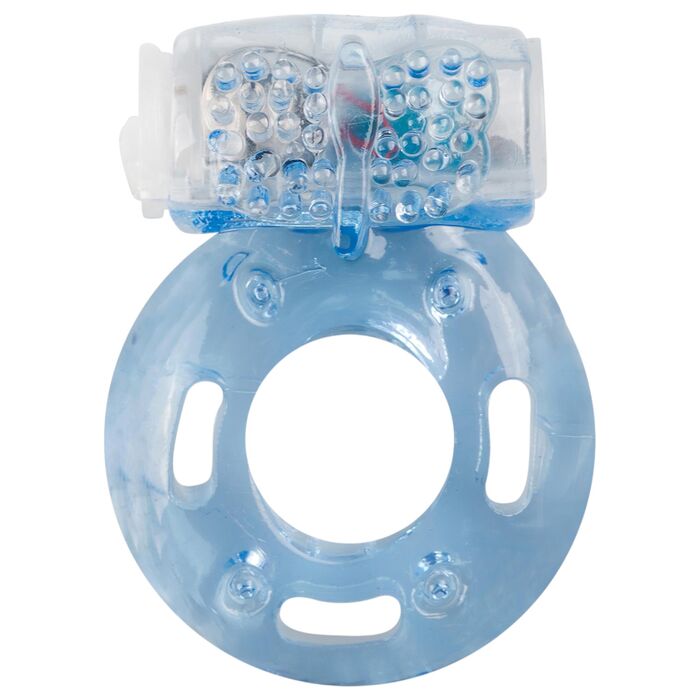 Inel Vibrator Penis cu Stimulator Clitoridian Decorat