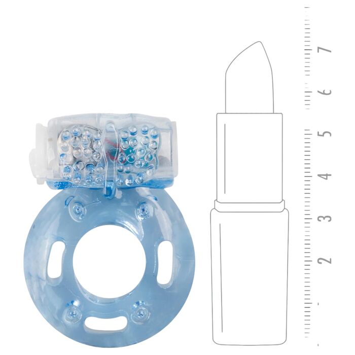 Inel Vibrator Penis cu Stimulator Clitoridian Decorat