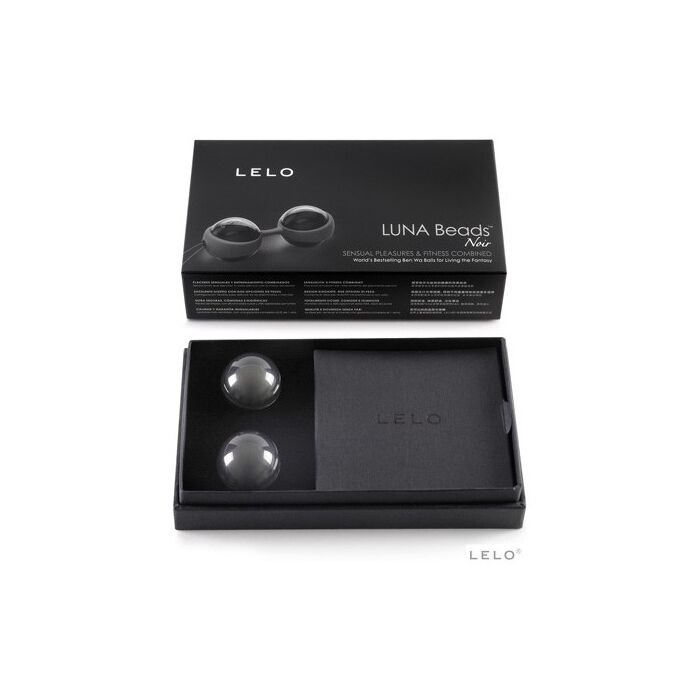 Bile Vaginale  Kegel Lelo "Luna Beads Noir" 7,5 cm - Negru