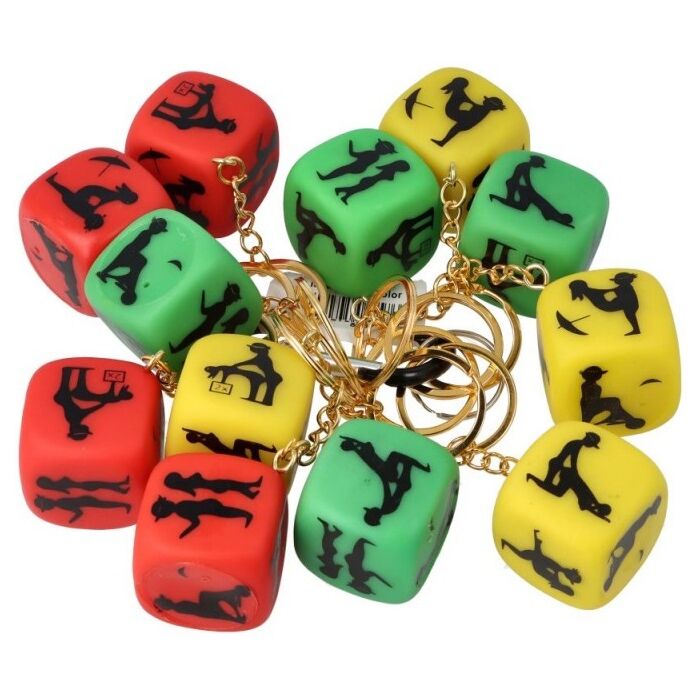 Diverty Sex - Breloc Cub Zar Rosu cu Pozitii Sexuale, 3cm