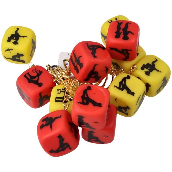 Diverty Sex - Breloc Cub Zar Rosu cu Pozitii Sexuale, 3cm