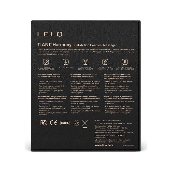 Vibrator Cuplu LELO »Tiani Harmony« 9 cm - Negru