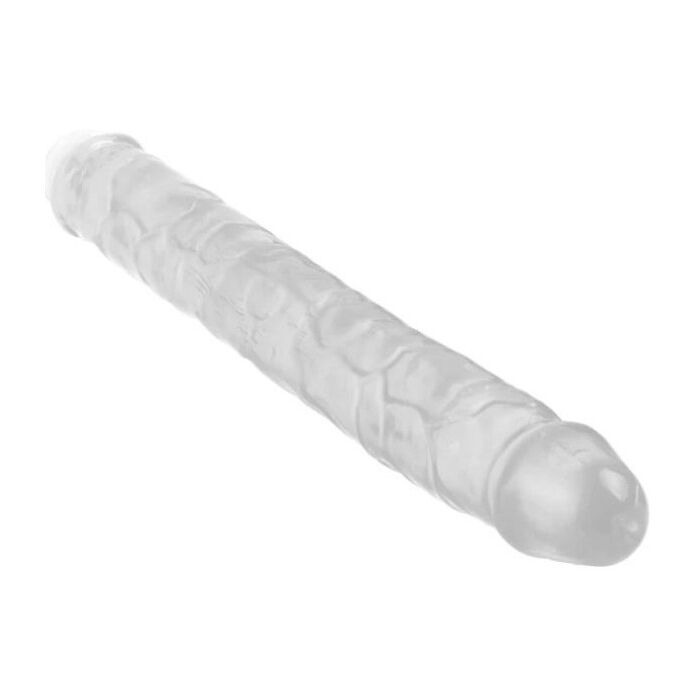 Dildo dublu VSCNOVELTY transparent, 30 cm
