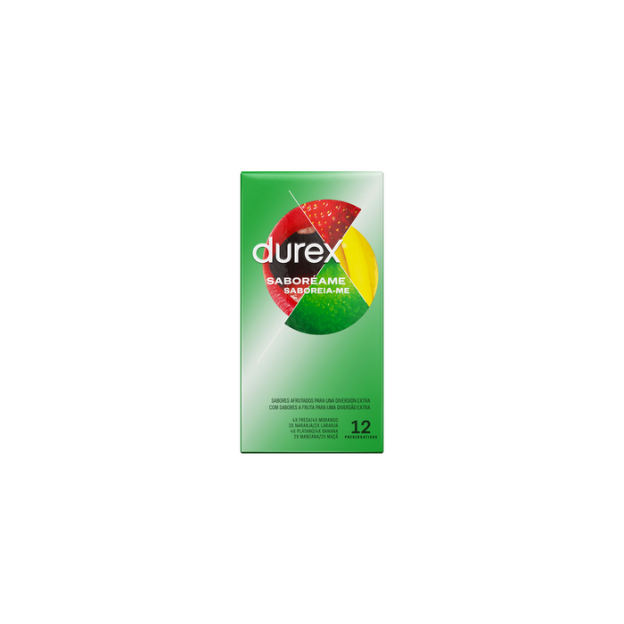 Prezervative cu Arome de Fructe Durex "Tropical Mix Pleasure Fruits" 12 Bucati