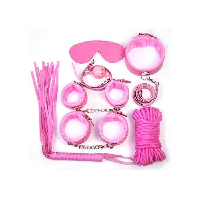 Set Bondage Toyz4Lovers "Fetish Art" 8 piese - Roz