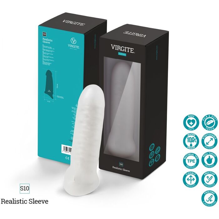 Prelungitor Penis Virgite »Realistic Sleeve« 18 cm