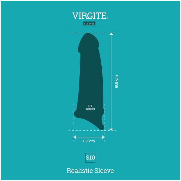 Prelungitor Penis Virgite »Realistic Sleeve« 18 cm