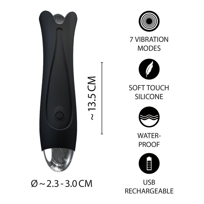 Vibrator 13,5 cm Negru 7 Moduri Vibratie