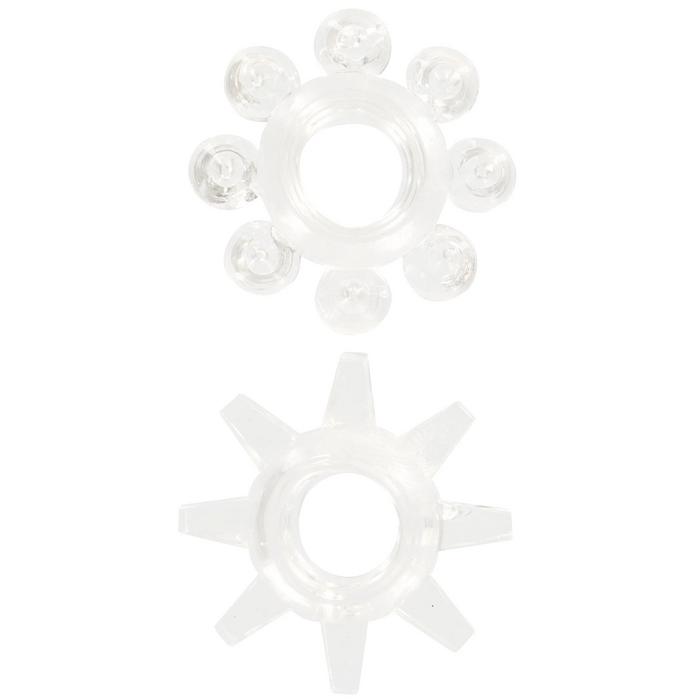 Set 2 inele elastice penis TOYJOY Manpower transparent TPE body-safe impermeabil diametru 2cm
