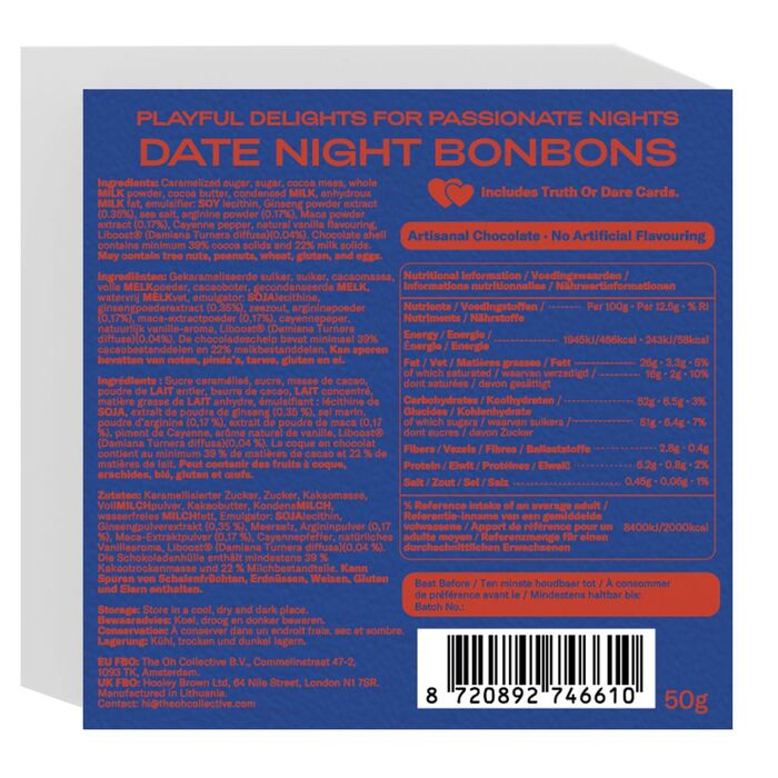 Ciocolata Afrodisiaca, The Oh Collective, Date Night Bonbon Playful Love