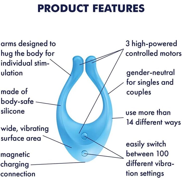 Satisfyer - Stimulator multifuncțional pentru cupluri, Partner Multifun 1