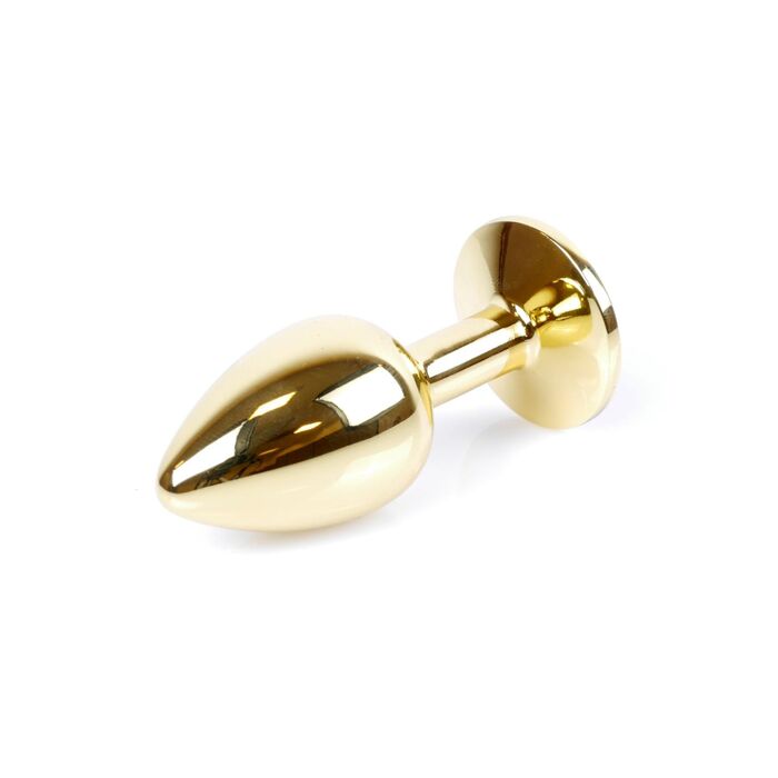 Plug Jewellery Gold Pink, vedere din unghi cu suprafata oglinda aurita