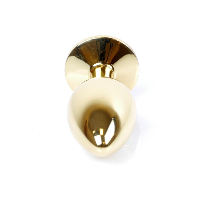 Forma conica progresiva a plugului anal Jewellery Gold, cu gat ingust si baza rotunda