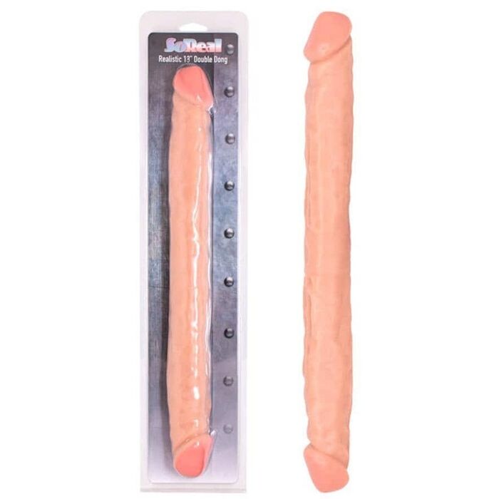 Dildo Dublu Solid Jelly Dong Flesh
