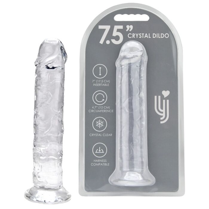 ​Dildo cu ventuză Loving Joy de 19 cm, transparent