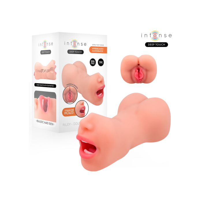 Masturbator Intense Deep Touch Riley Double Mouth Vagina - 19 cm
