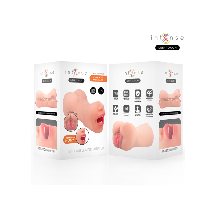 Masturbator Intense Deep Touch Riley Double Mouth Vagina - 19 cm