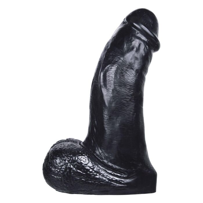 Dildo gigant XXL din silicon, negru, [22cm x 7,1cm]